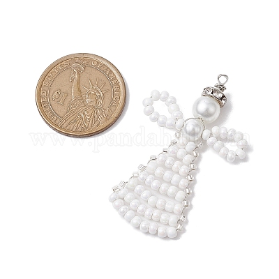 Подвески из бисера и жемчуга из запекаемого стекла PALLOY-MZ00368-02-1