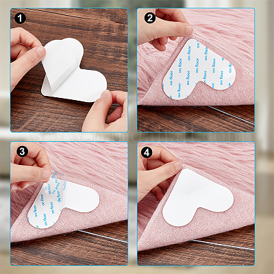 Ahademaker 16 шт. 2 цвета PU самоклеющиеся нескользящие наклейки для ковров FIND-GA0005-64-1