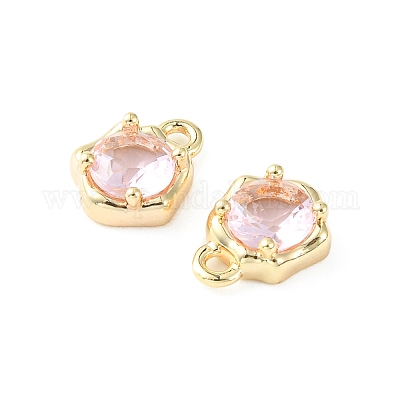 Латунные микро проложить кубического циркония подвески KK-L208-10G-03-1