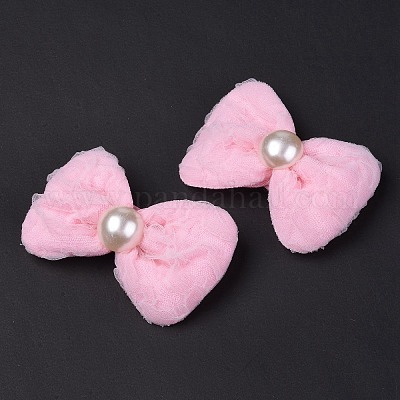 5 пара 5 стильных заколок крокодил из полиэстера с бантом и цветком PHAR-C012-01A-1