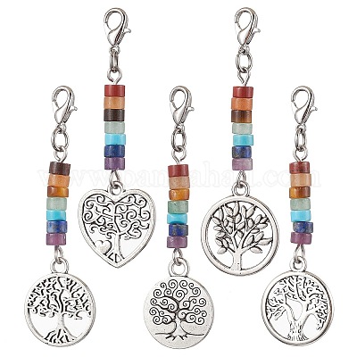 Подвески из сплава «Древо жизни» HJEW-JM02062-1