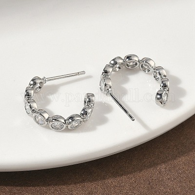 Серьги-гвоздики из циркония EJEW-G452-07P-1