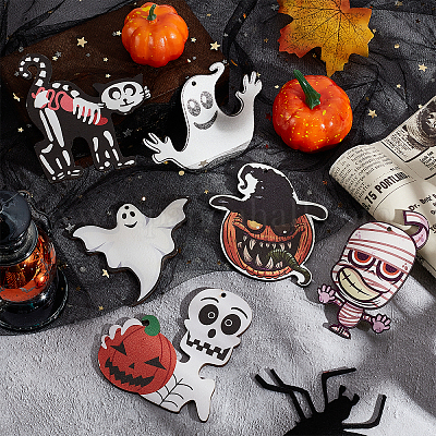 20 шт. 10 стильных больших подвесок из натурального дерева WOOD-CA0001-50-1