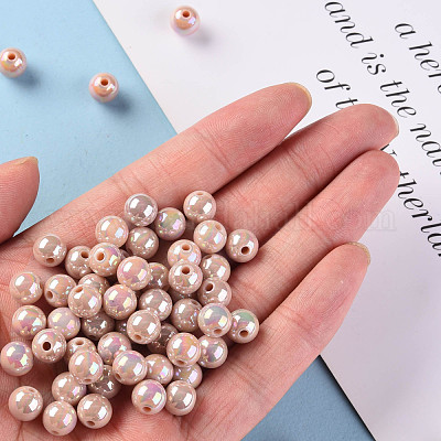 Непрозрачные акриловые бусины MACR-S370-D8mm-34-1