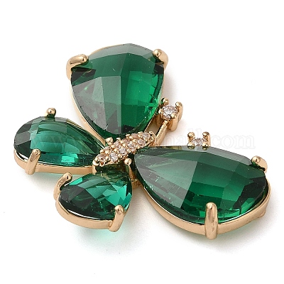 Подвески из латуни с покрытием из прозрачного кубического циркония KK-N255-11G-06-RS-1