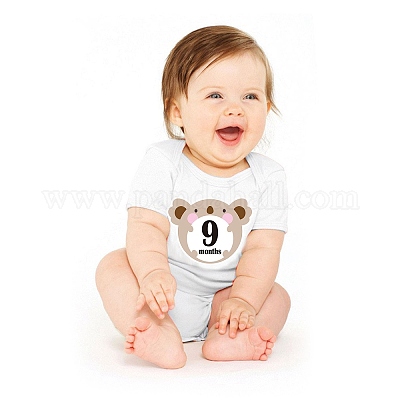 1 12ヶ月のテーマベビーマイルストーンステッカー 女の赤ちゃんのための月のステッカー アニマル柄 2x110mm 2枚 枚 12個 セットの通販 Jp Pandahall Com