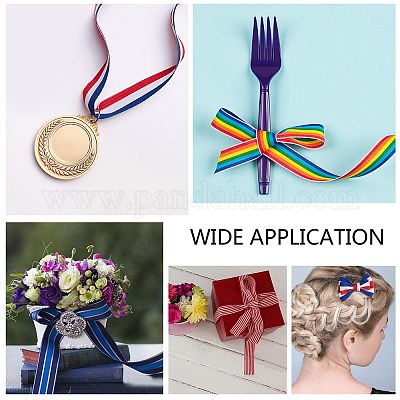 Плоские полосатые ленты из полиэстера в крупный рубчик EC-WH0003-13-B01-1