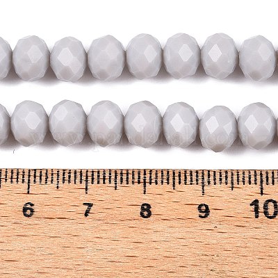 Непрозрачный сплошной цвет имитация нефрита стеклянные бусины пряди EGLA-A044-P8mm-D19-1