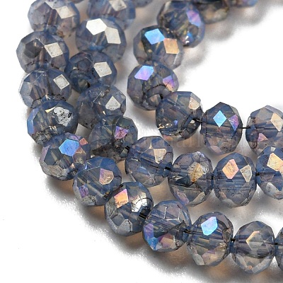 Прозрачная выпечка окрашенные стеклянные бусины нити DGLA-F002-02B-01-1