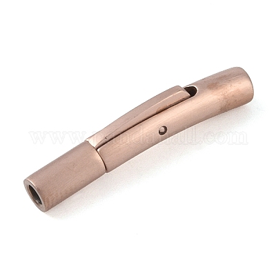 Ионное покрытие (ip) колонна 304 нержавеющая сталь байонетные застежки для ожерелий STAS-O035-05RG-01-1