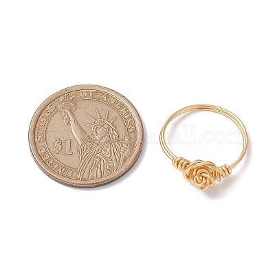 Кольцо на палец из латунной проволоки RJEW-TA00113-1