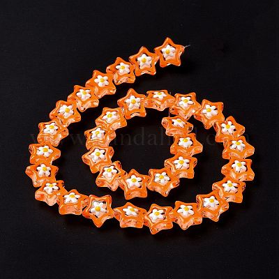 Прозрачные стеклянные бусины LAMP-K037-07F-1