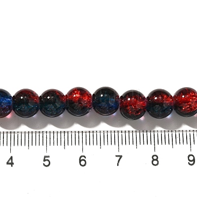 Стеклянные бусины кракле CCG-C002-8mm-10-1