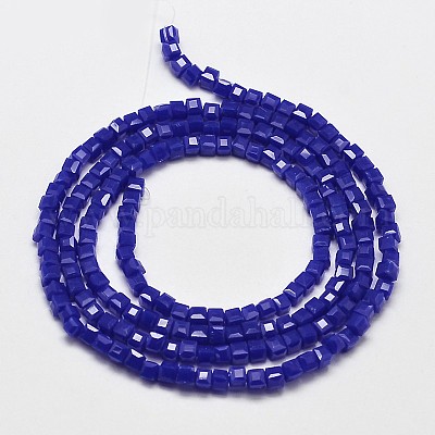 Граненые кубические стеклянные бусины EGLA-J133-C03-1