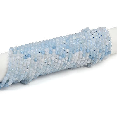 Природные Аквамарин бисер нитей G-L625-C02-5mm-1