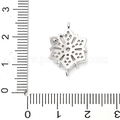 Латунный прозрачный кубический цирконий соединитель снежинка соединительные подвески KK-L229-079P-02-1