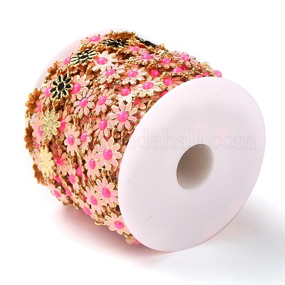 Звено цепи с эмалью из золотой латуни CHC-H103-06C-G-1