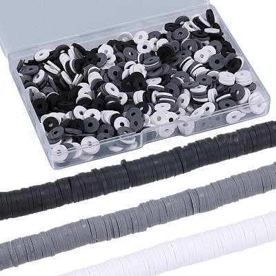 3 нить 3 цвета плоские круглые бусины ручной работы из полимерной глины CLAY-SC0001-68A-1