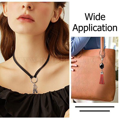 50 ярд двухцветного плоского шнура из искусственной замши LW-TA0001-03-1