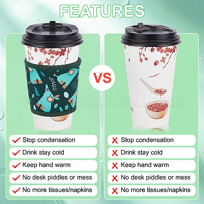 Reusable Iced Coffee Cup Sleeve Beverage Holder For Coffee 2 Pcs Reusable  Washable Insulated Sleeves Cup Cover Holder Idea For - Water Bottle & Cup  Accessories - AliExpress