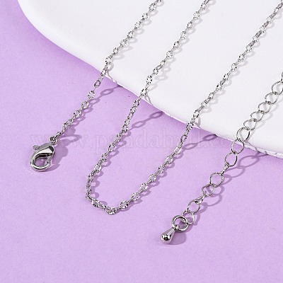 Ожерелья из латунных текстурированных цепочек-кабелей MAK-L045-06P-1