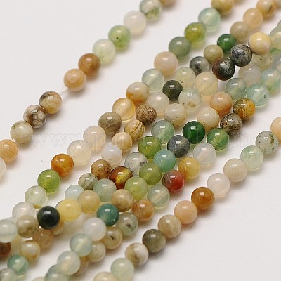 Natur Indien Achat Perle Stränge&nbsp;G-A130-2mm-K12-1