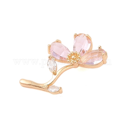 Латунь стекло кулоны KK-B100-041G-06-1