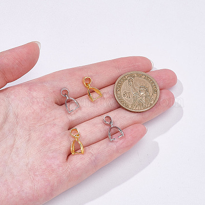 4 шт. 2 цвета 925 серебряных держателя для ледоруба STER-ME0001-29-1