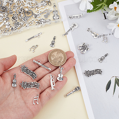 100 шт. 10 стиля подвески из сплава в тибетском стиле со стразами FIND-GA0007-03-1