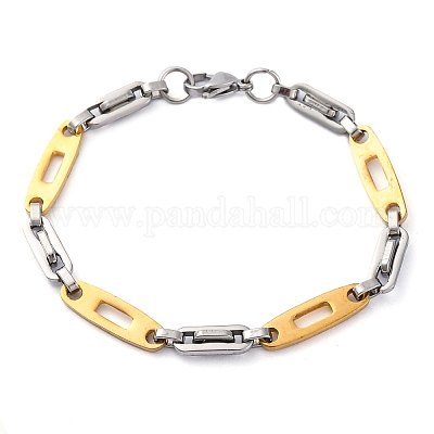 201 браслет из звеньев цепи из нержавеющей стали BJEW-B078-114GP-1-1