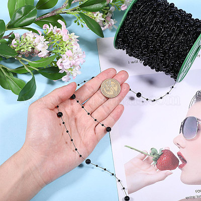 Пластиковые цепочки из искусственного жемчуга KY-WH0051-25A-1