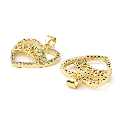 Латунные микро проложить кубического циркония подвески KK-M324-02E-G-1