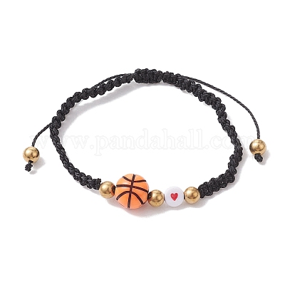 Bracelet de perles tressées en acrylique et alliage sur le thème