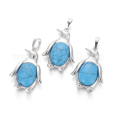 Синтетические бирюзовые подвески G-L512-A13-1