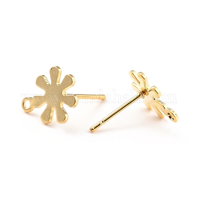 201 фурнитура для сережек-гвоздиков из нержавеющей стали STAS-C044-04G-1