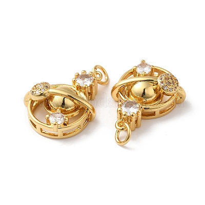 Покрытие стойки латунь микропаве прозрачные кубические циркониевые подвески KK-D074-24G-1