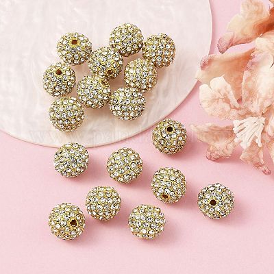 Бусины из сплава и страза RB-A034-12mm-A01G-1