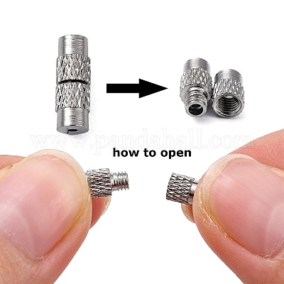 40 комплект 2-х цветных латунных винтовых застежек-колонн KK-FS0001-62-1