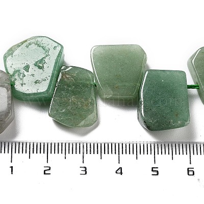 Естественный зеленый авантюрин бисер нитей G-P528-K05-01-1