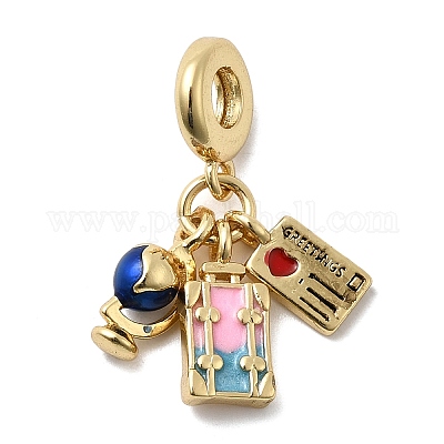 Латунные эмалированные европейские подвески с подвесками KK-C137-12G-1