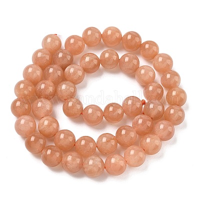 Натуральный Sunstone бисер пряди&nbsp;G-J363-10-8mm-1