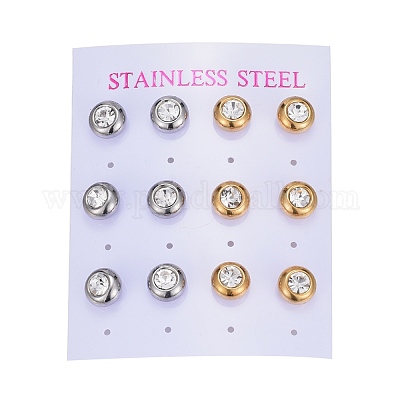 Серьги-гвоздики из нержавеющей стали 304 EJEW-L251-A01-1