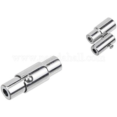 Wholesale UNICRAFTALE 5PCS Stainless Steel Magnetic Screw Clasps Column  Magnetic Closure Magnet Buckle Tube Leather Cord End Caps with Locking  Mechanism for Bracelet Jewelry Making 18x4.5mm Hole 2mm 