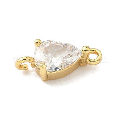 Шармы-соединители из латуни с паве из кубического циркония X-KK-Z120-31G-03-1