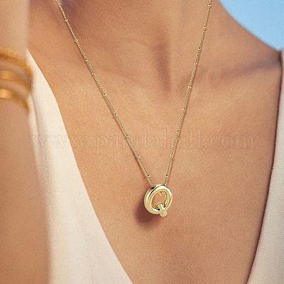 1 шт. латунная цепочка с подвесками в виде букв из сплава NJEW-LP0001-41Q-G-1