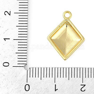 Подвески с крестом из настоящей 18-каратной позолоченной латуни с прозрачным фианитом и микро-паве KK-L219-06G-03-1