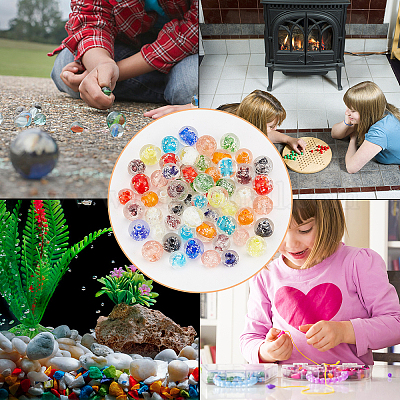 80 шт. 2 стиля светящихся бусин ручной работы в технике лэмпворк LAMP-GA0001-01-1