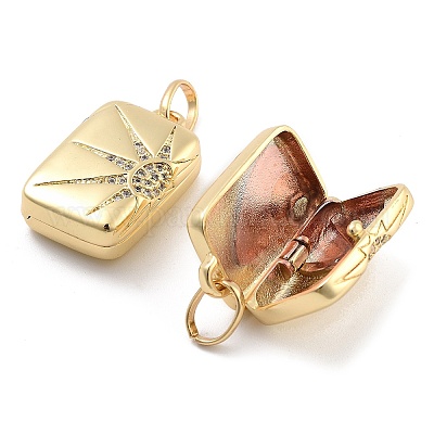 Подвески из латуни с прозрачным фианитом KK-U009-11B-G-1