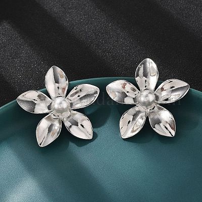 Серьги-гвоздики из латуни EJEW-S258-02P-1