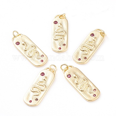 Латунные микро проложить кубического циркония подвески ZIRC-I043-19G-1